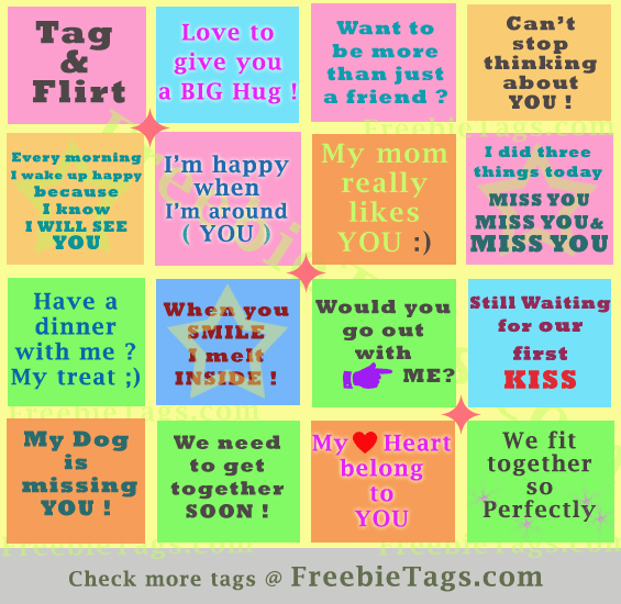 Tag and flirt with your friends with flirting tag 