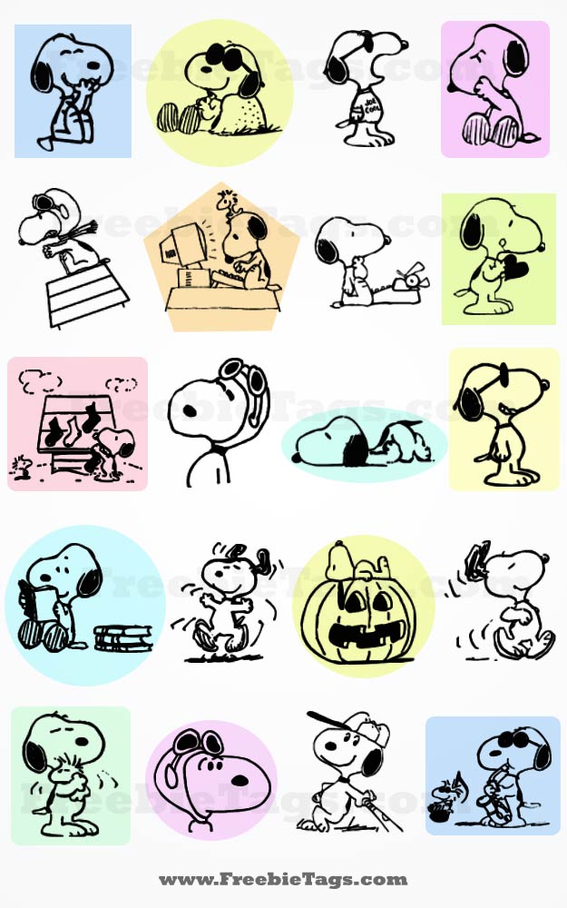 Tag friends with snoopy characters