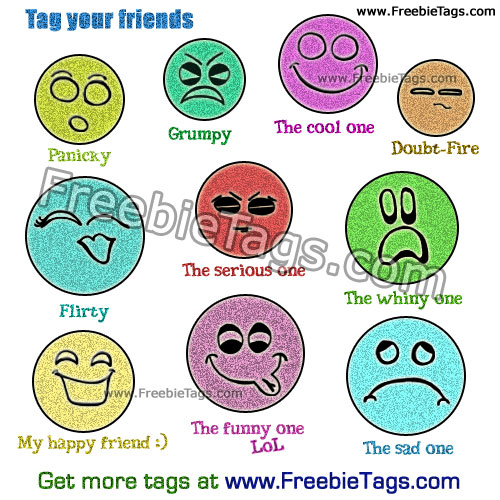 Tag your friends with cool smileys facebook tag