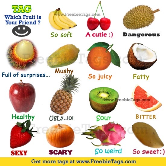 Tag your friends with Facebook tag - Which fruits are your friends? :)
