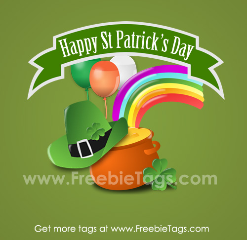 Tag your friends with Happy St Patrick's Day facebook tag