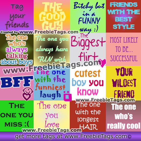 Tag your friends on facebook with colorful tag picture