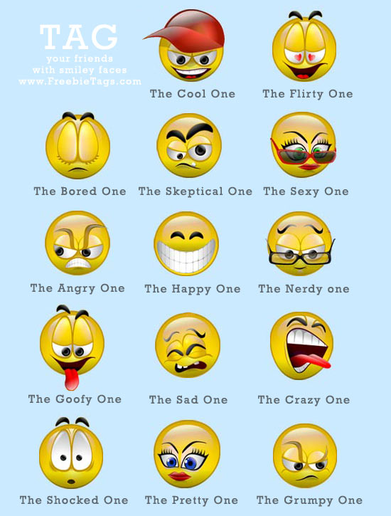 Tag your friends with smiley faces