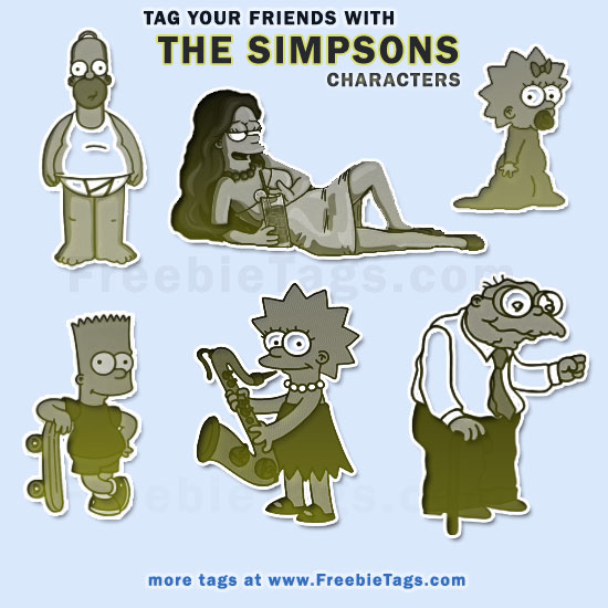 The Simpsons family Facebook tag picture